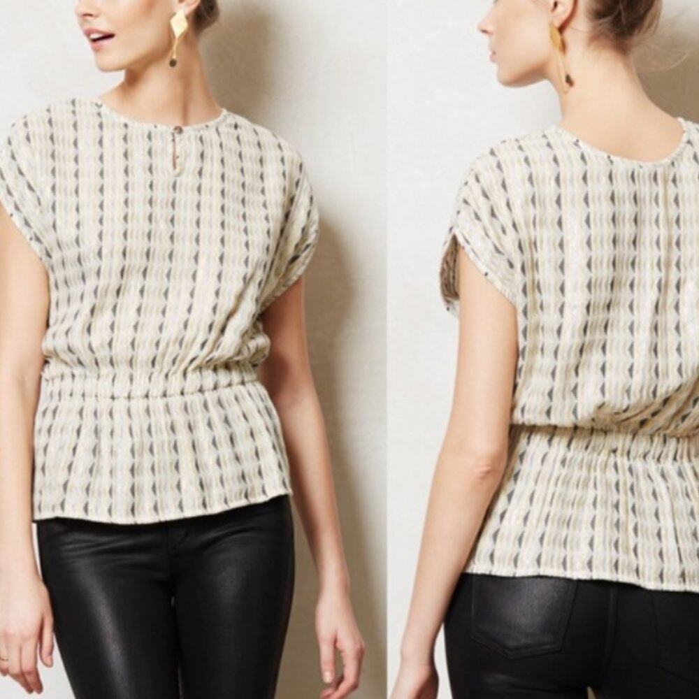 Ace & Jig Cream and Black Blouse